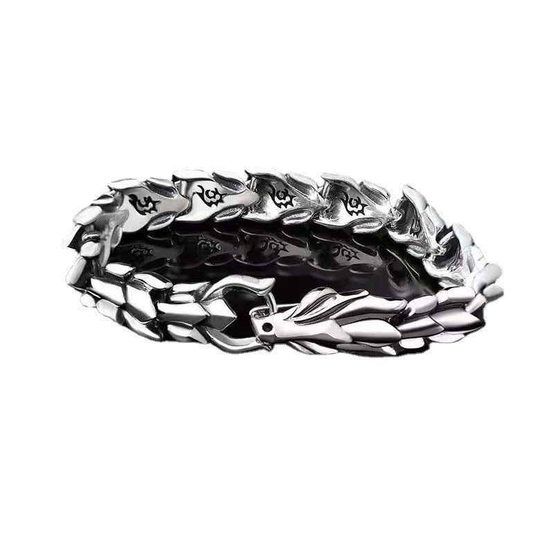 Retro Distressed Dragon Alloy Bracelet