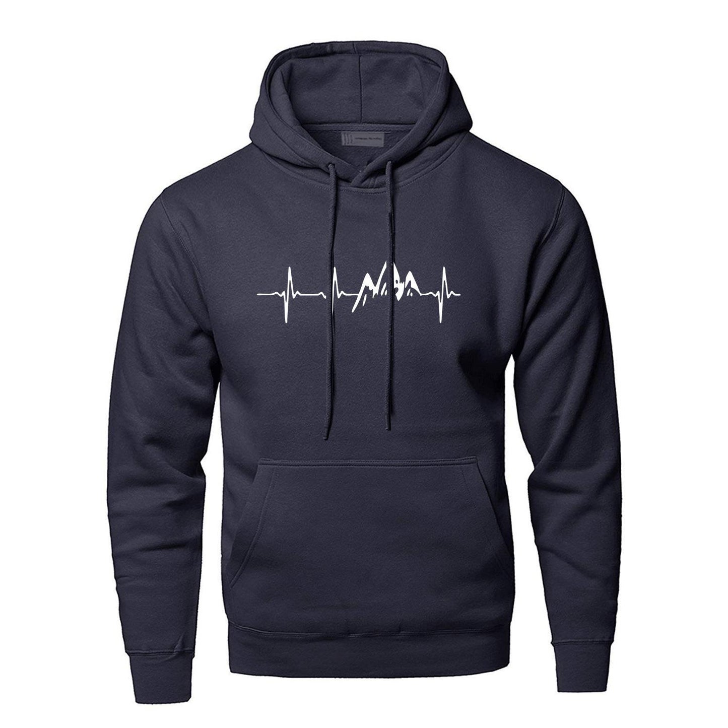 Mountain Heartbeat Sweatshir Men Sound Ray Diagram