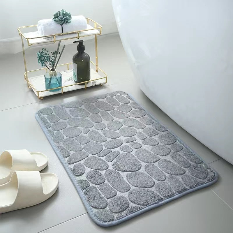 Coral Velvet Absorbent Bathroom Floor Mat Non-Slip Memory Foam Door Mat