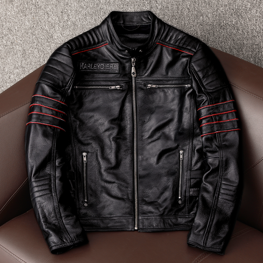 Cowhide Leather Motorcycle Jacket