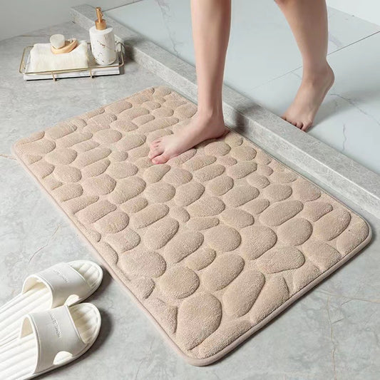 Coral Velvet Absorbent Bathroom Floor Mat Non-Slip Memory Foam Door Mat