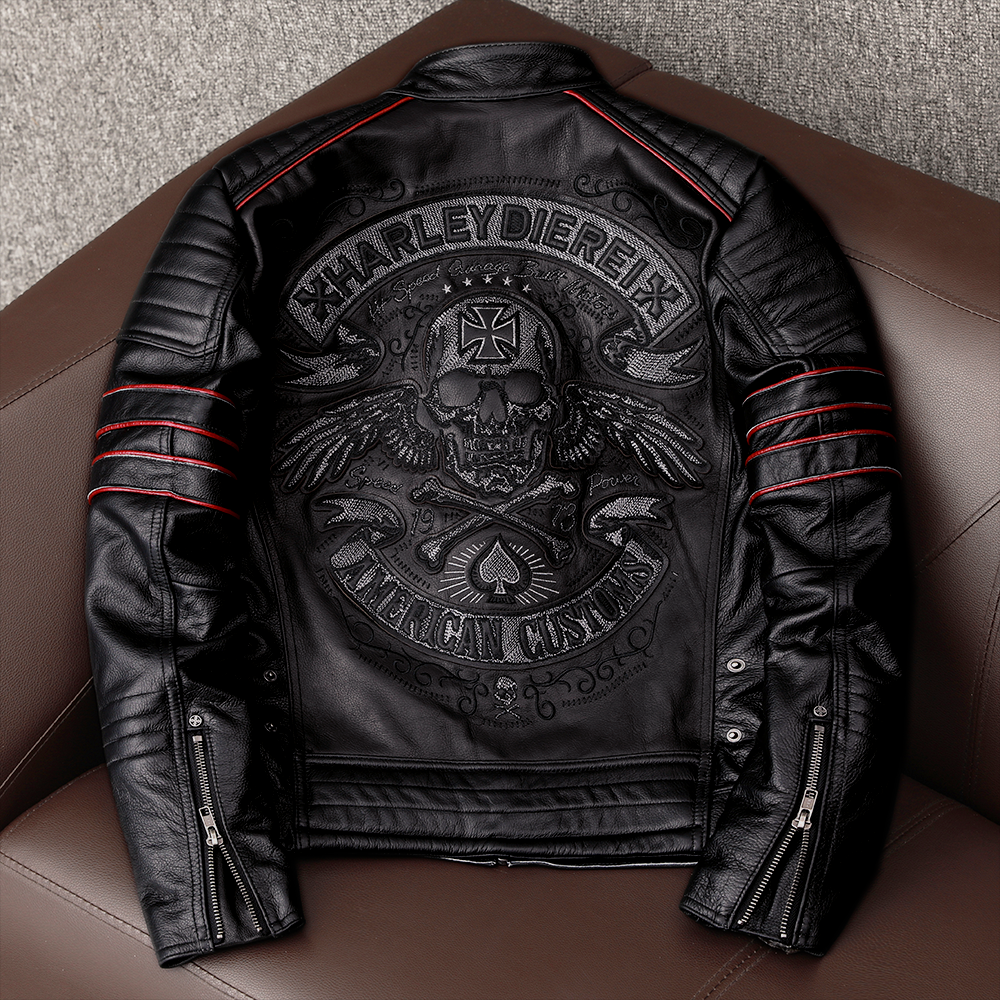 Cowhide Leather Motorcycle Jacket