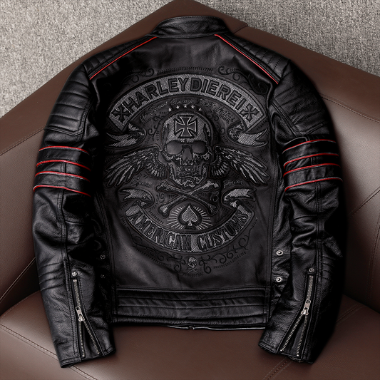 Cowhide Leather Motorcycle Jacket