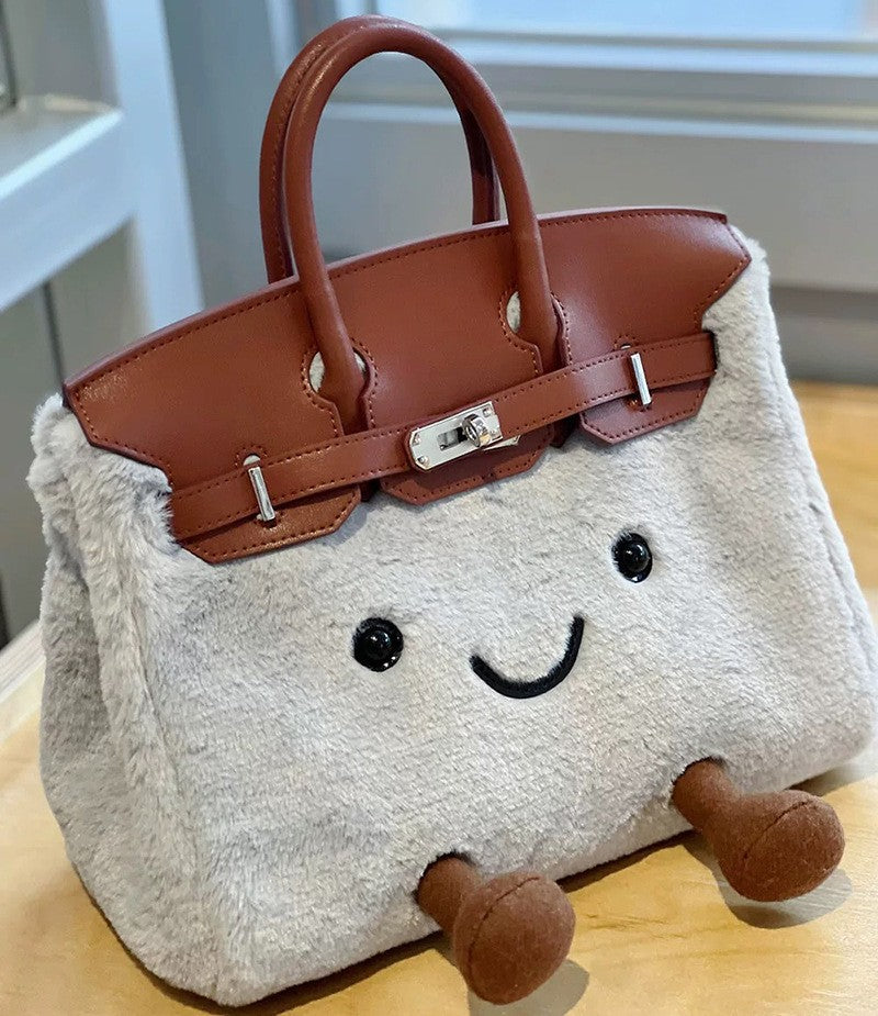 Cute Plush Toy Handbag Mini Birkin Style