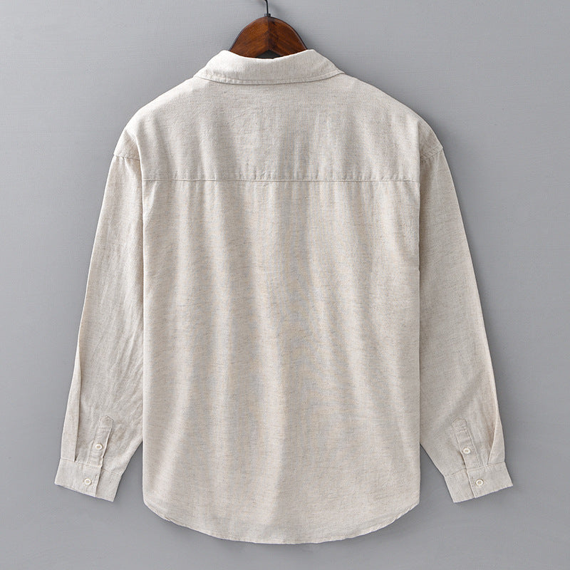 Men's Linen Long Sleeve Casual Shirt
