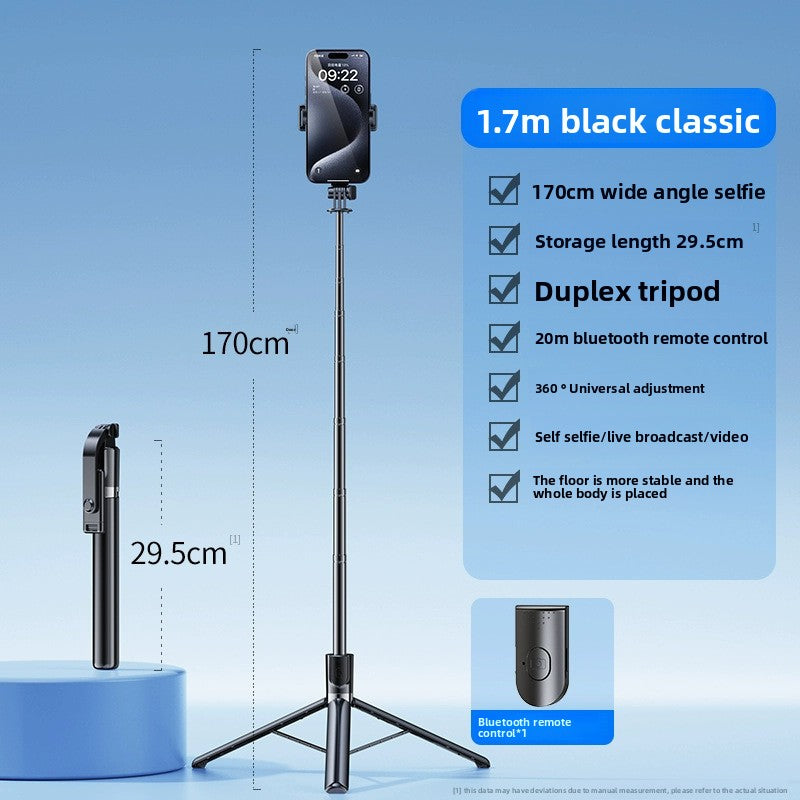 Bluetooth retractable tripod