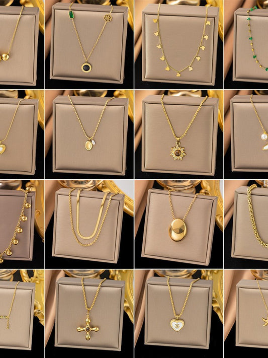 Fashion Titanium Steel Clavicle Necklace