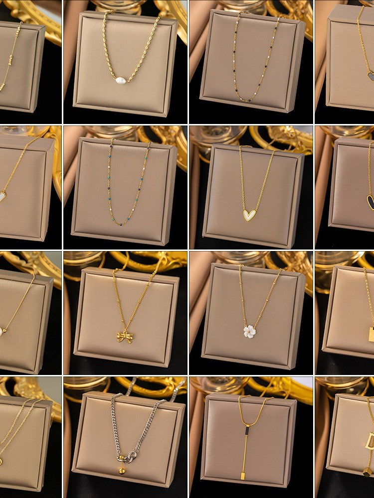 Fashion Titanium Steel Clavicle Necklace