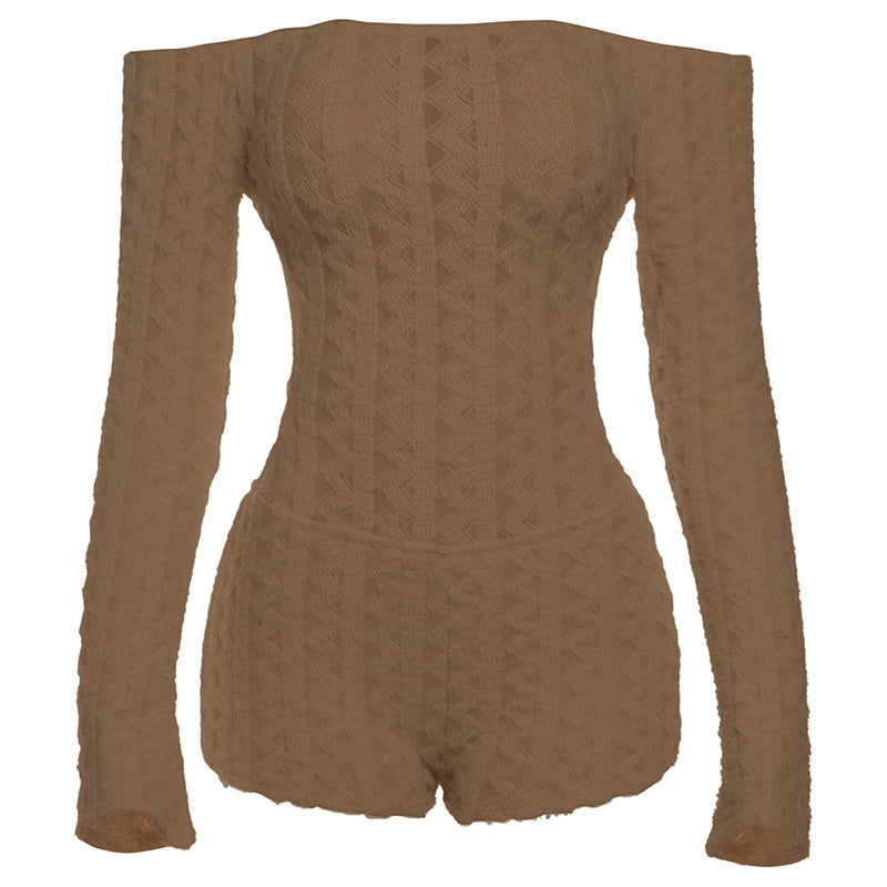 Long Sleeve High Waist Slim Fit Jumpsuit