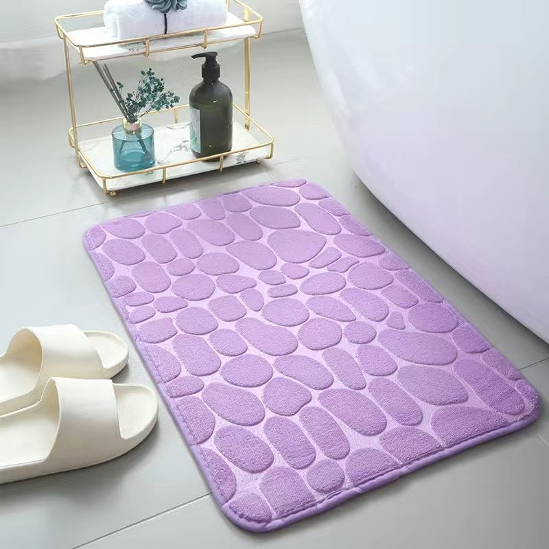 Coral Velvet Absorbent Bathroom Floor Mat Non-Slip Memory Foam Door Mat