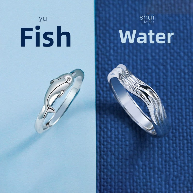 Silver Adjustable Couple Rings