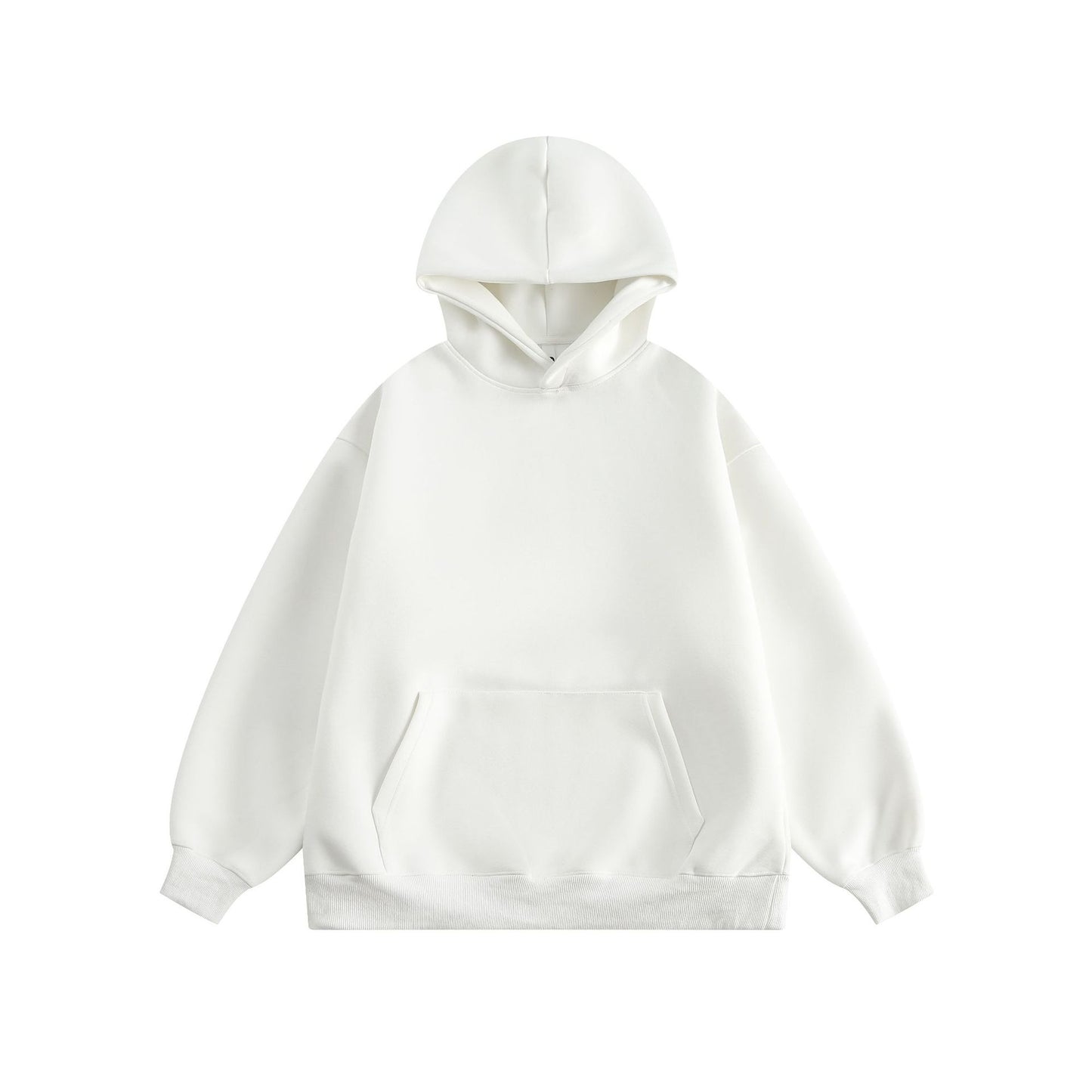 Solid-color hooded sweatshirt