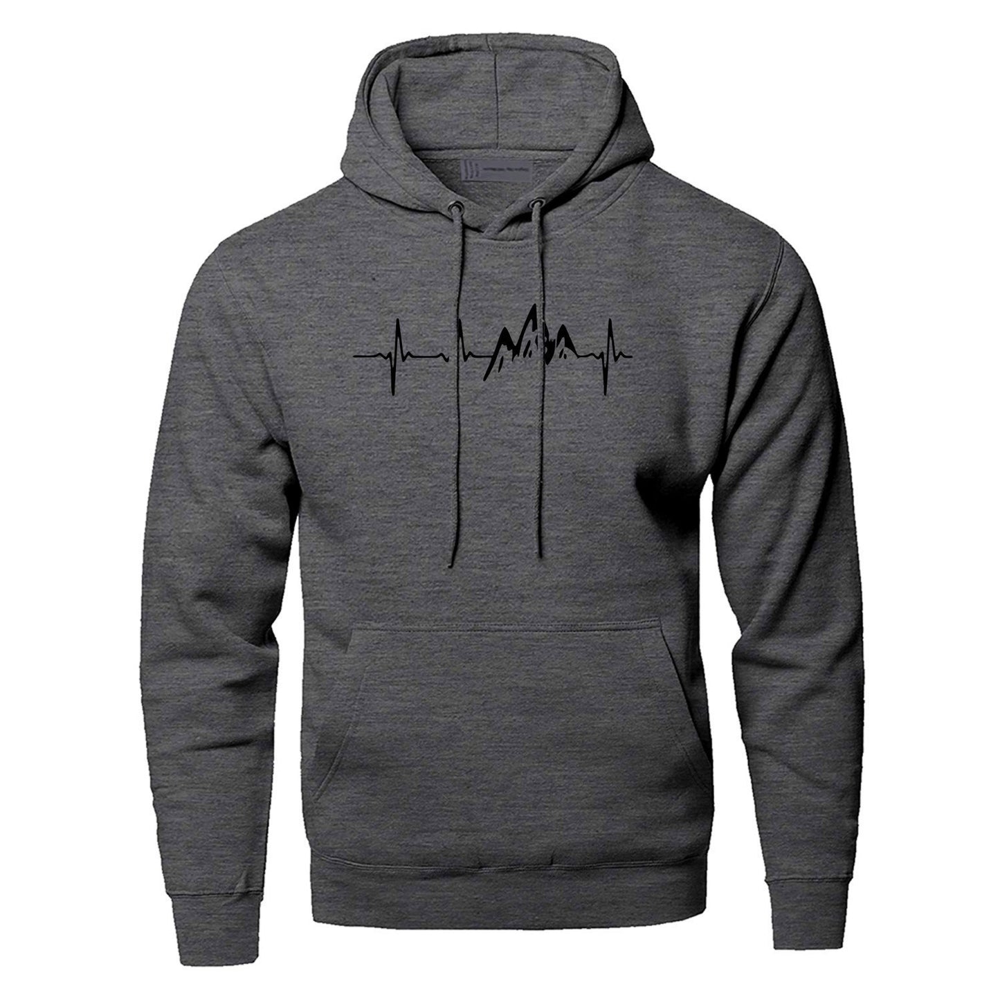 Mountain Heartbeat Sweatshir Men Sound Ray Diagram
