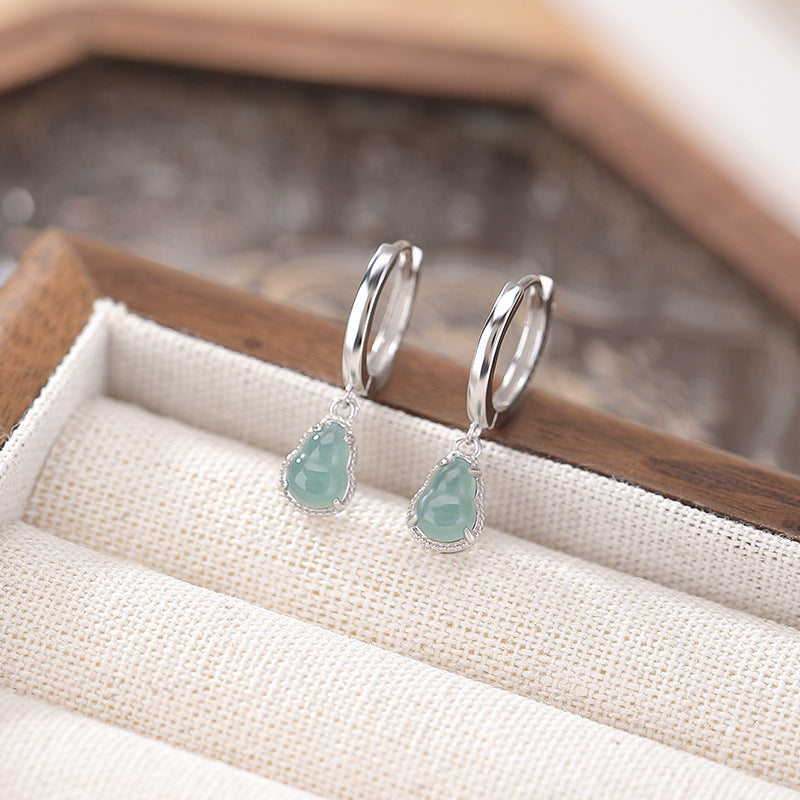 Silver Jade Earrings