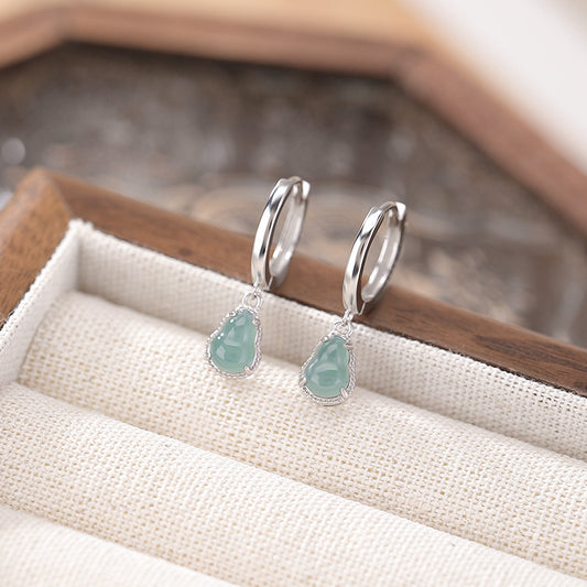 Silver Jade Earrings
