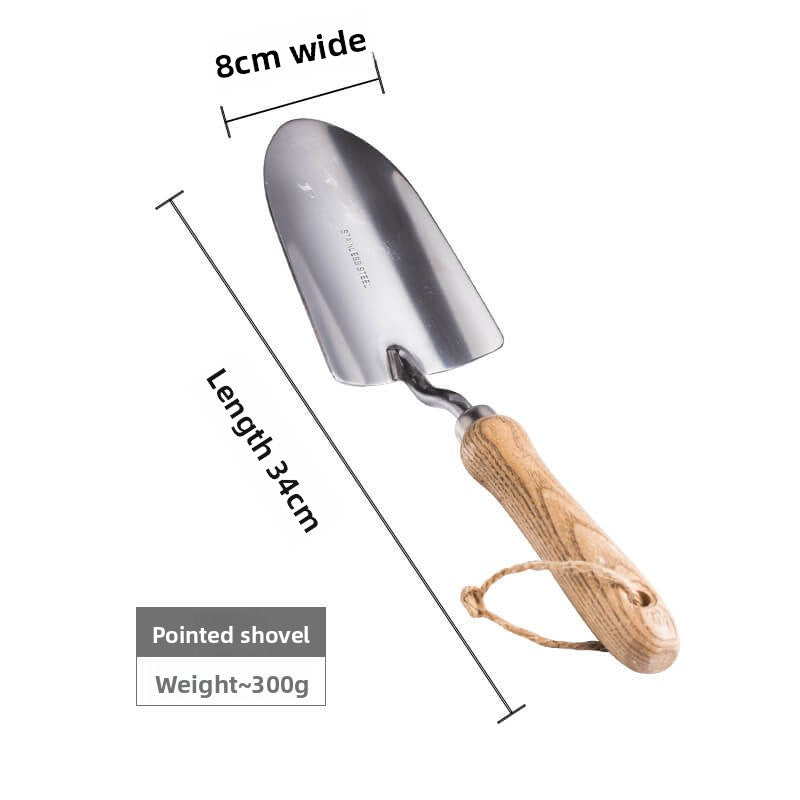 Stainless steel gardening tool set