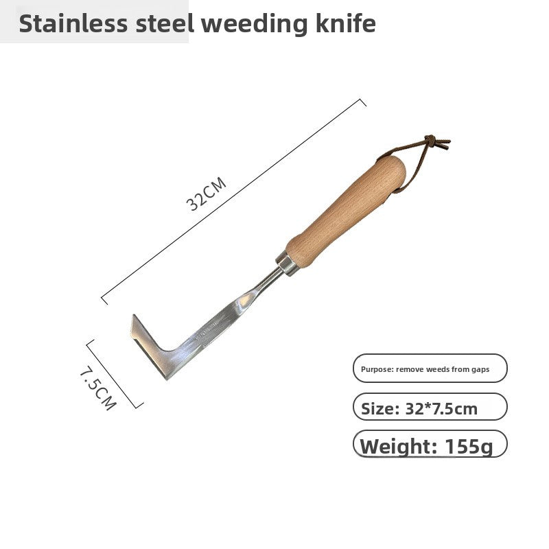 Stainless steel gardening tool set