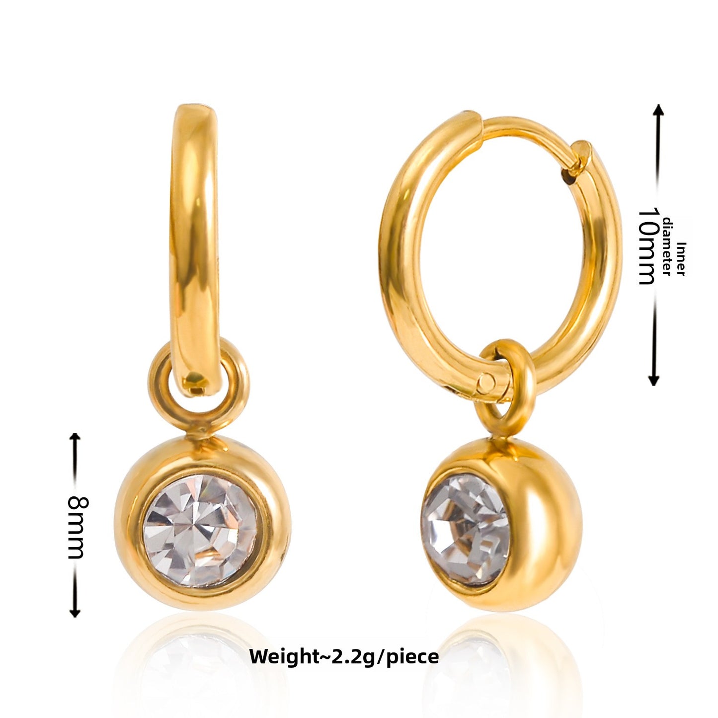 Circle-shaped multi-style earrings
