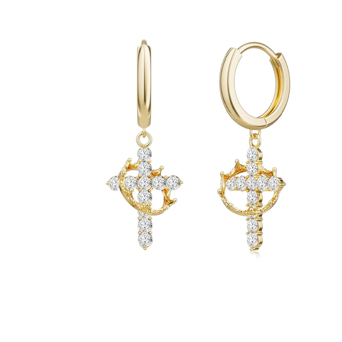Fashionable Luxury Fully Paved Zircon Earrings