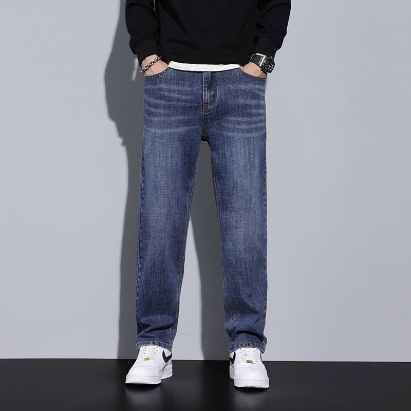 Retro straight-fit men's jeans