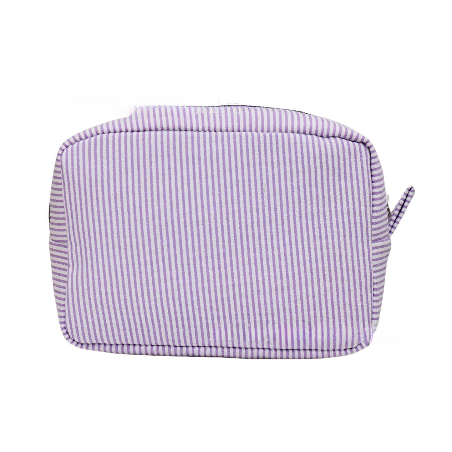 Personalized Embroidered Seersucker Cosmetic Bag