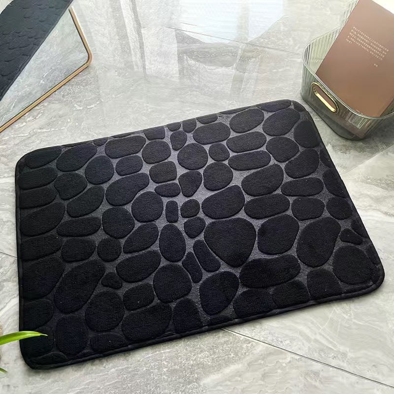 Coral Velvet Absorbent Bathroom Floor Mat Non-Slip Memory Foam Door Mat