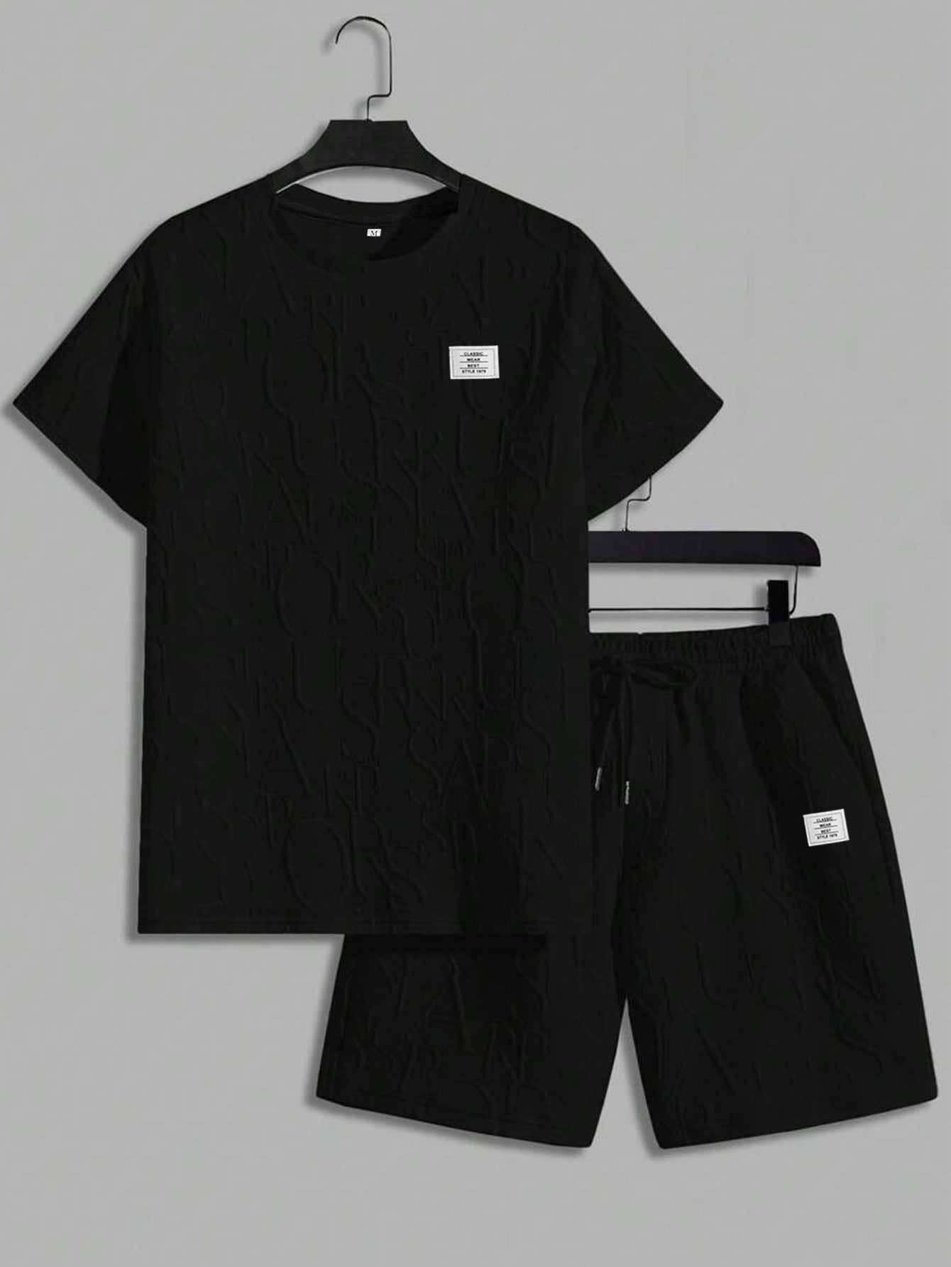 Jacquard Short-sleeved suit Knitted Men