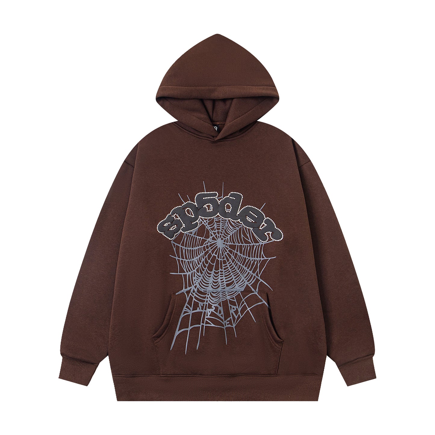 Loose fleece-lined hooded sweatshirt