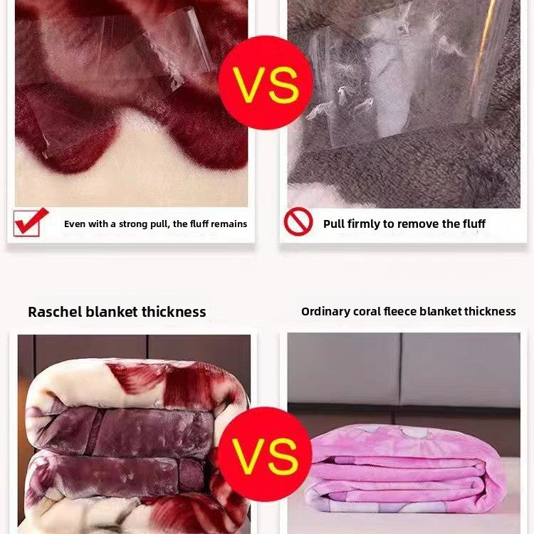 Thickened Raschel blanket