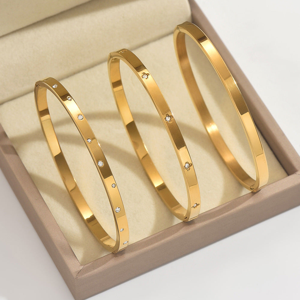 Fashion Stainless Steel Gold and Silver Bangles