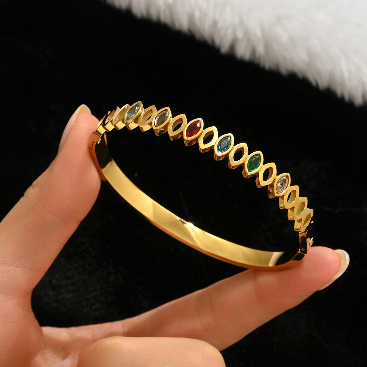 Fashion Stainless Steel Gold and Silver Bangles