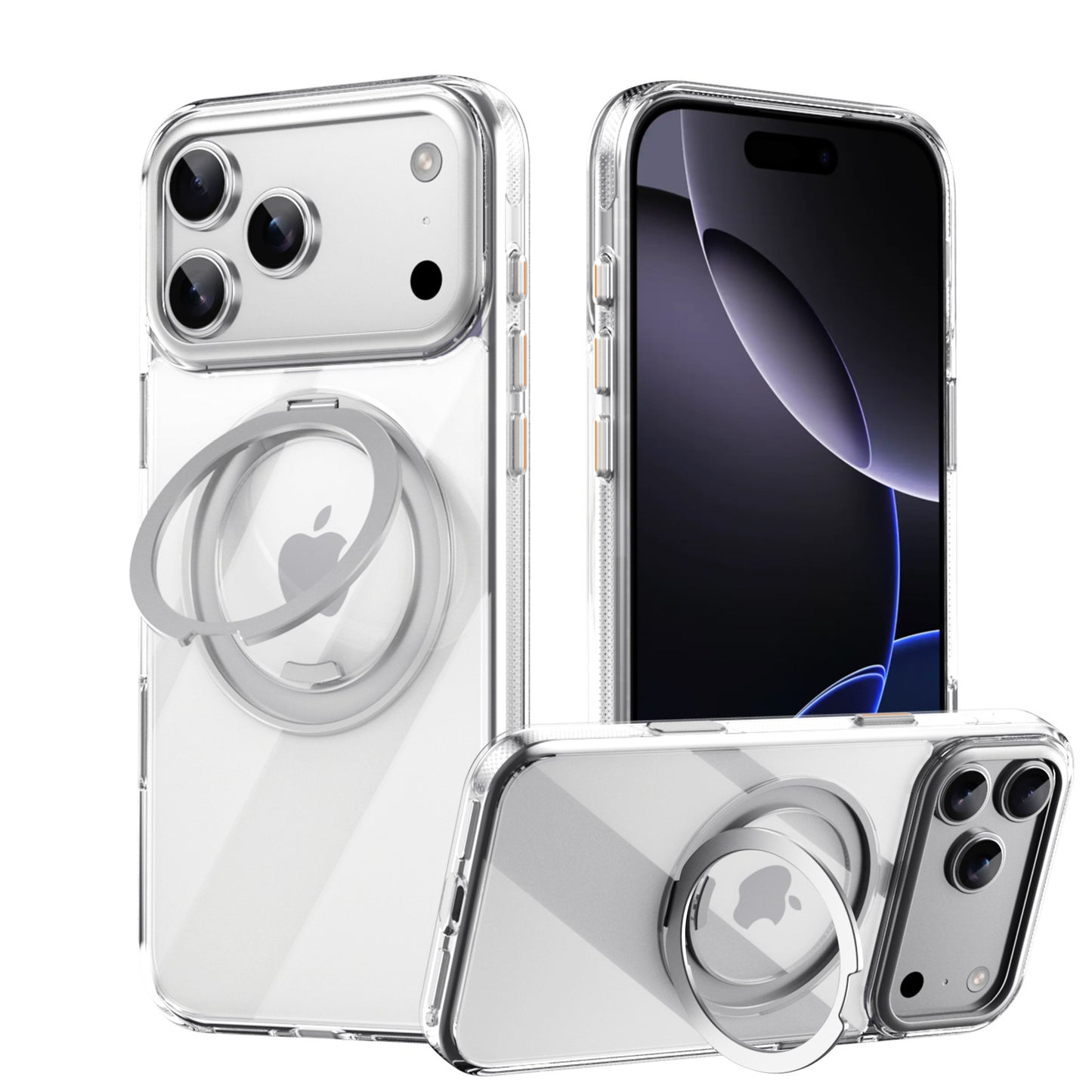 Magnetic 360 Rotating Gear Bracket Phone Case for iPhone