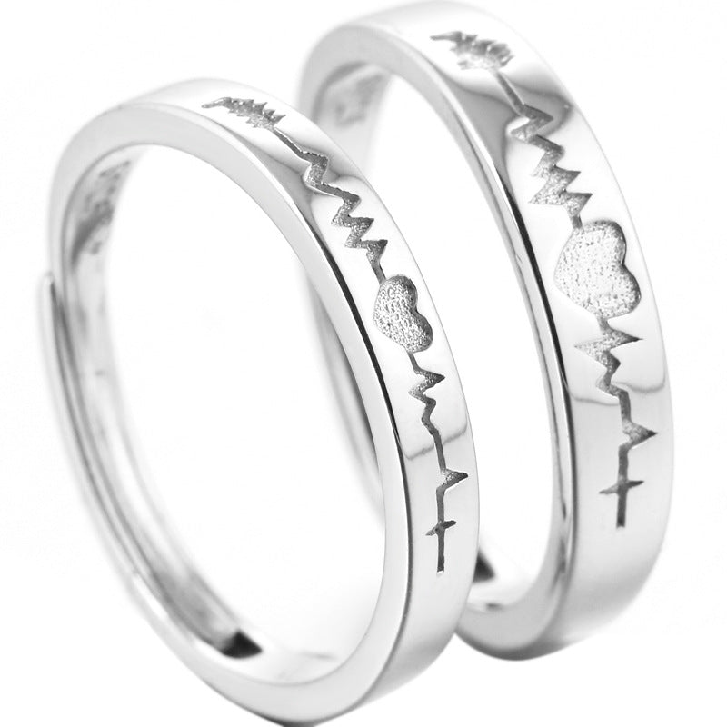Silver Adjustable Couple Rings