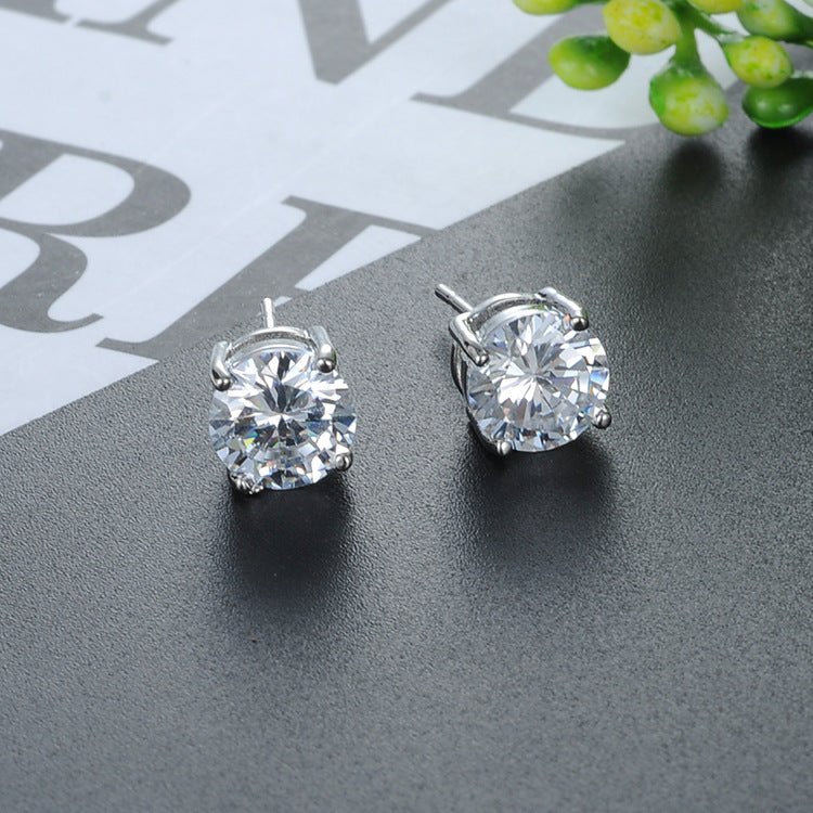 Double Layer Zircon Earrings