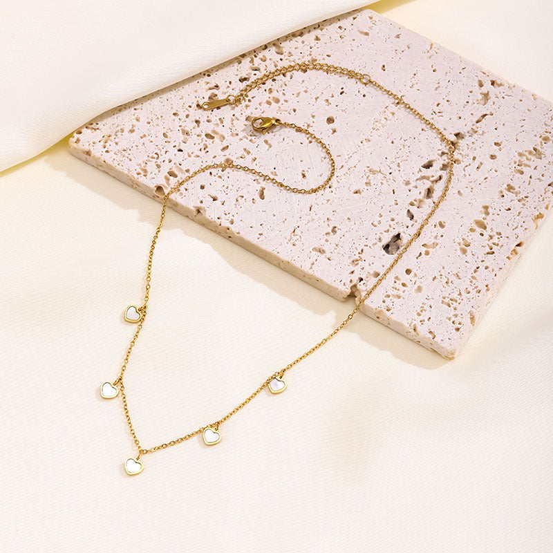 Elegant Heart-shaped Titanium Steel Necklace
