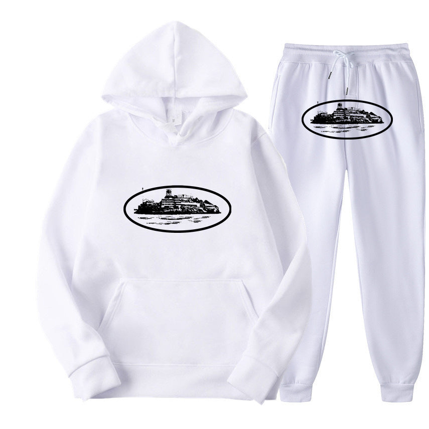 Loose hoodie set for trendy street wear