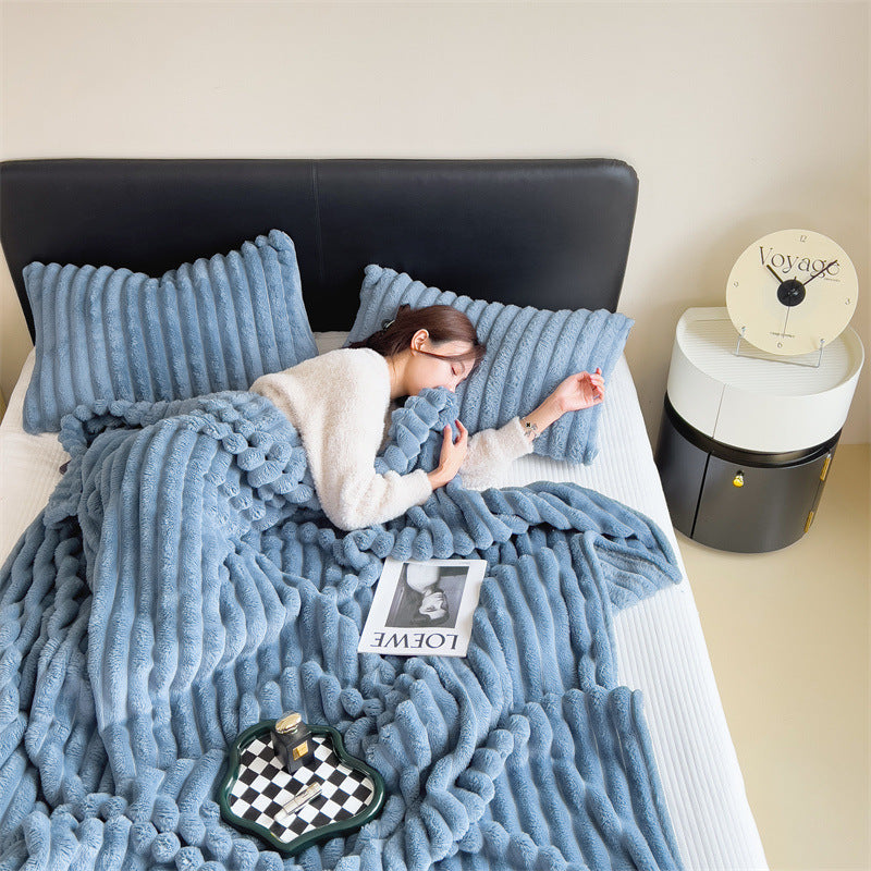 Soft Rabbit Fur Blanket