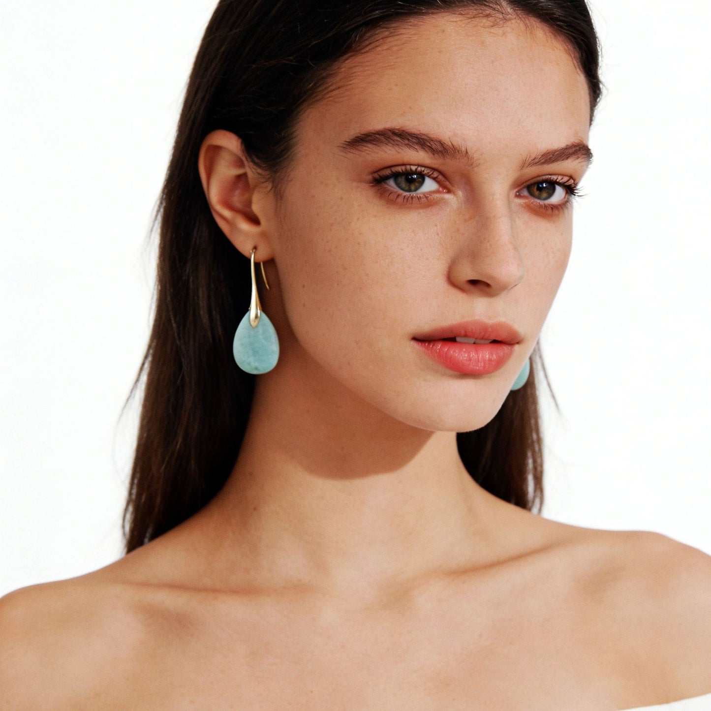 pink crystal pendant earrings