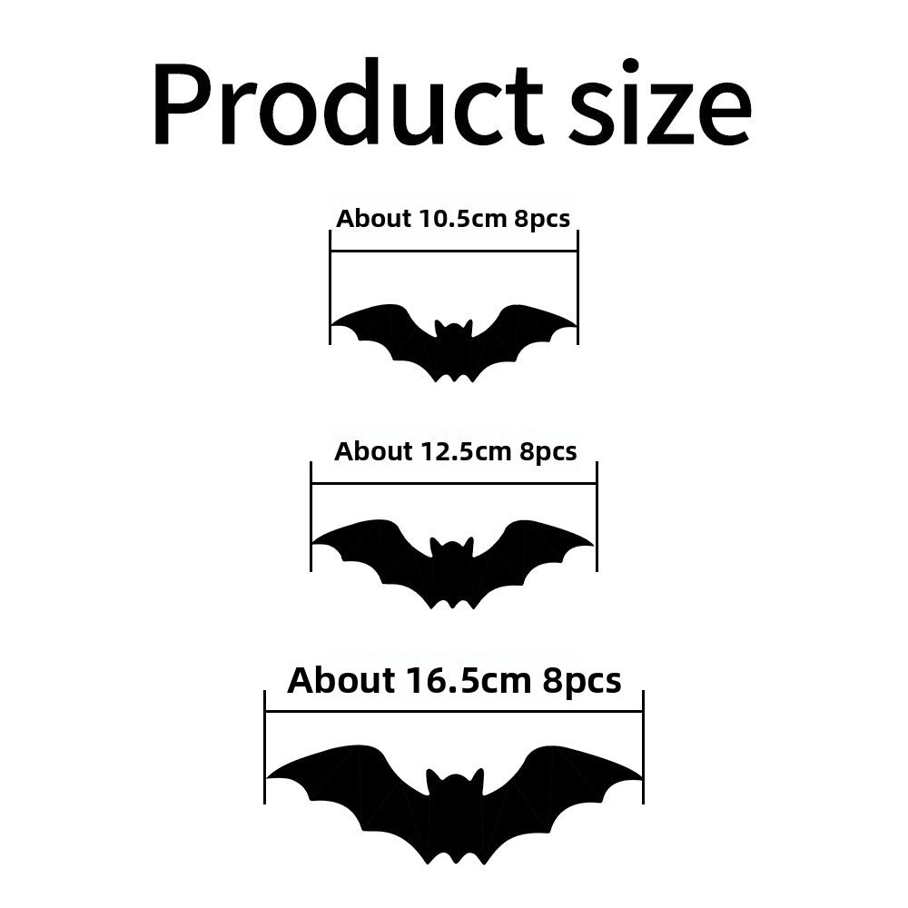 Halloween 3D Spider Bat LED Flashing Wall Stickers Decoration