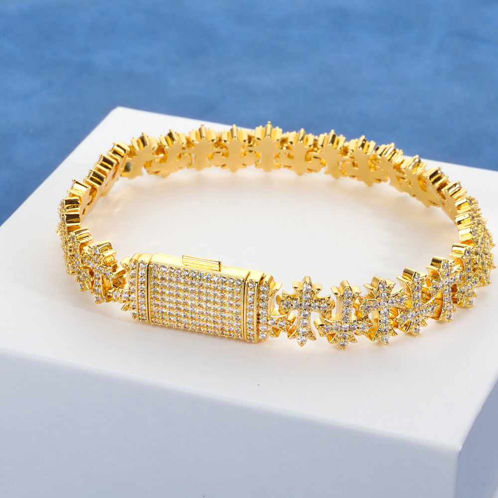 Hip Hop Cross Bracelet