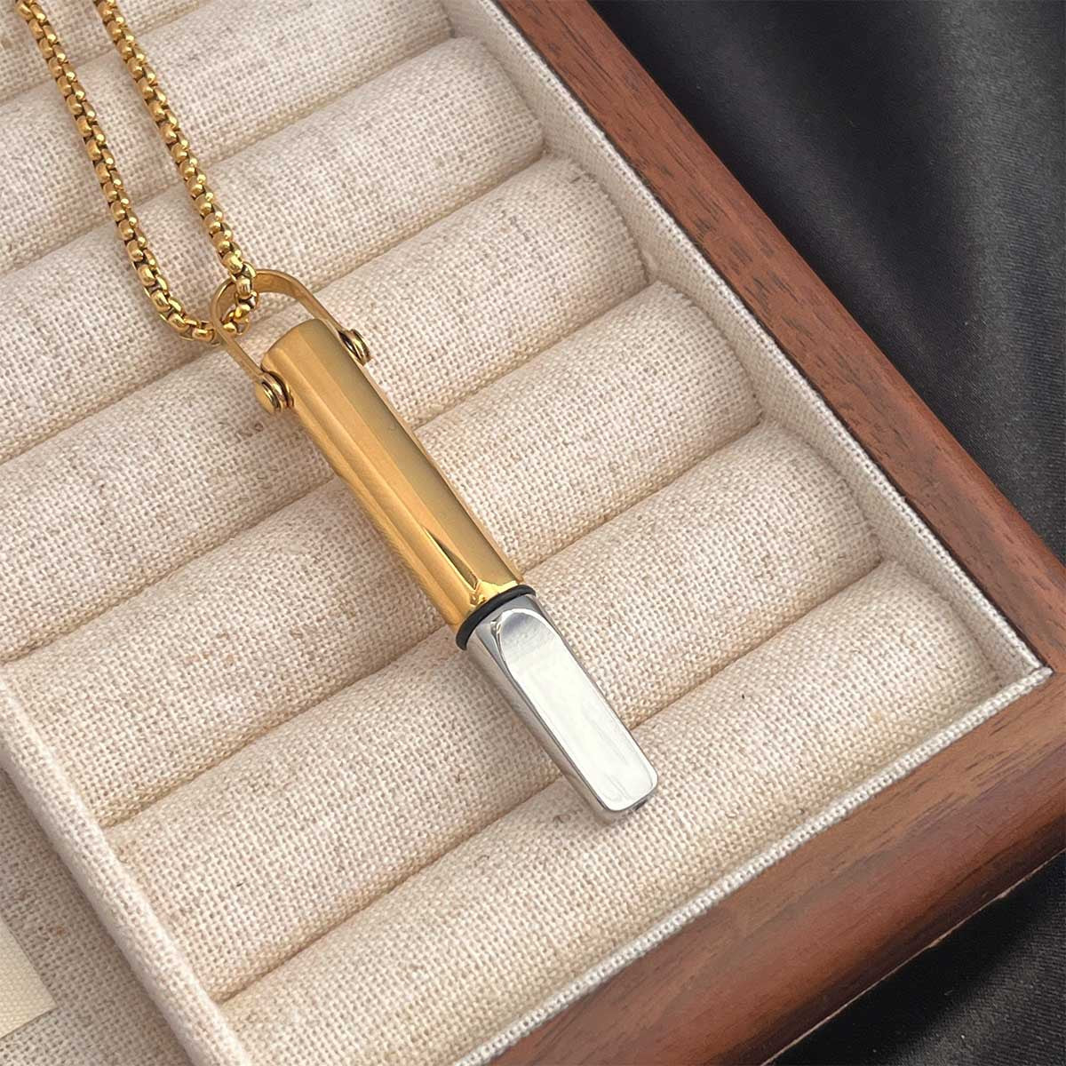 Elegant Titanium Steel Geometric Pendant Necklace