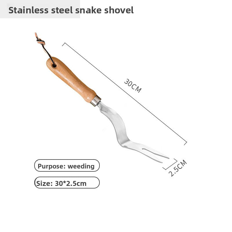 Stainless steel gardening tool set