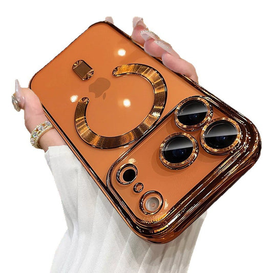 Electroplated transparent phone case