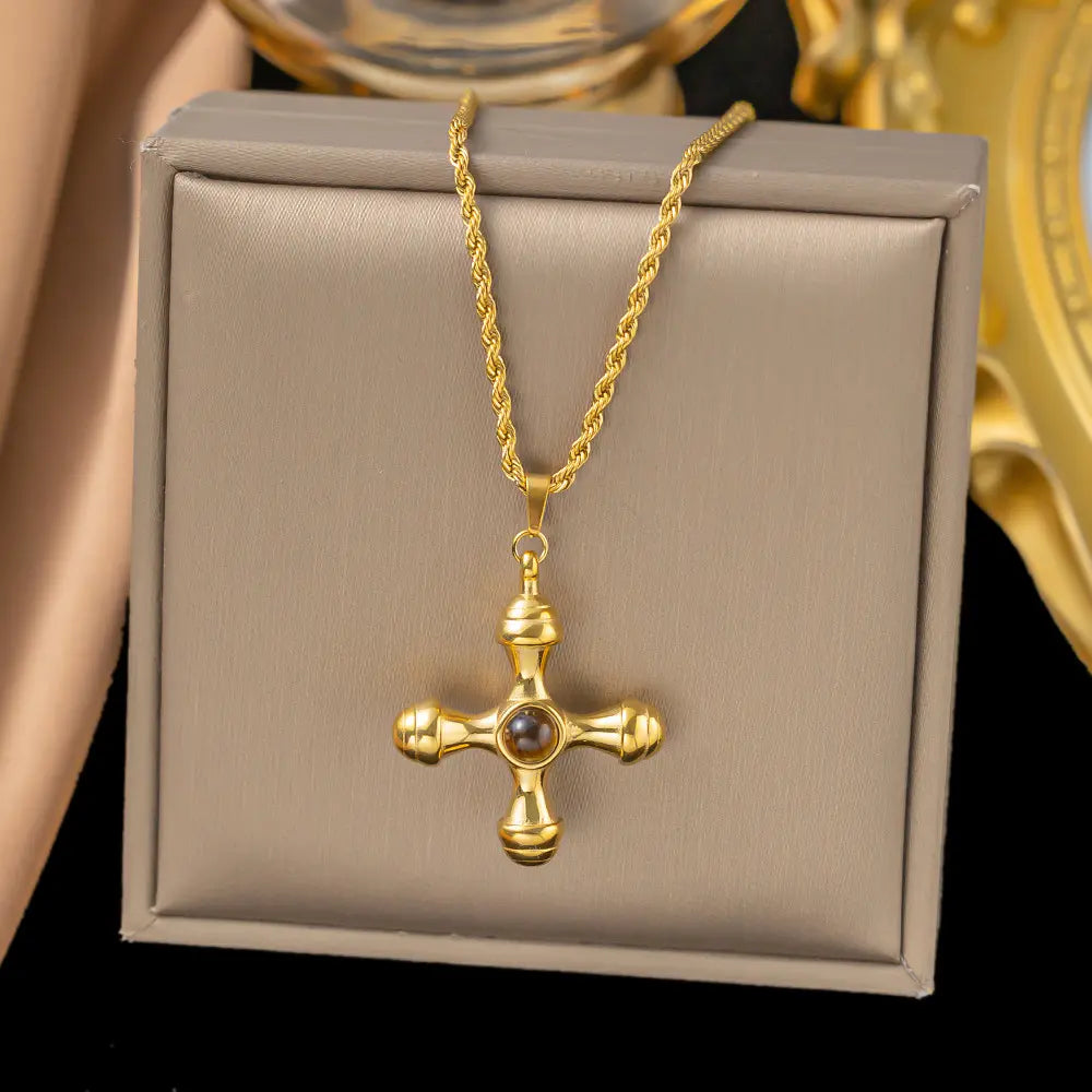 Fashion Titanium Steel Clavicle Necklace