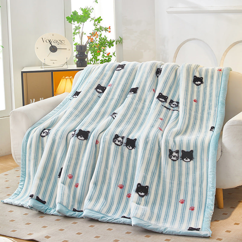 Thickened Raschel blanket