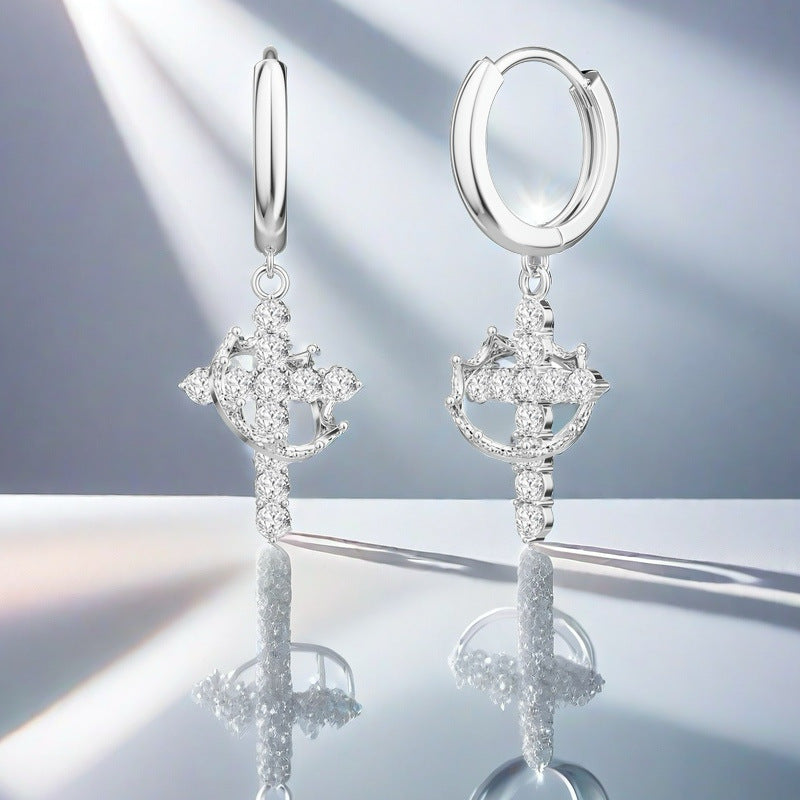 Fashionable Luxury Fully Paved Zircon Earrings