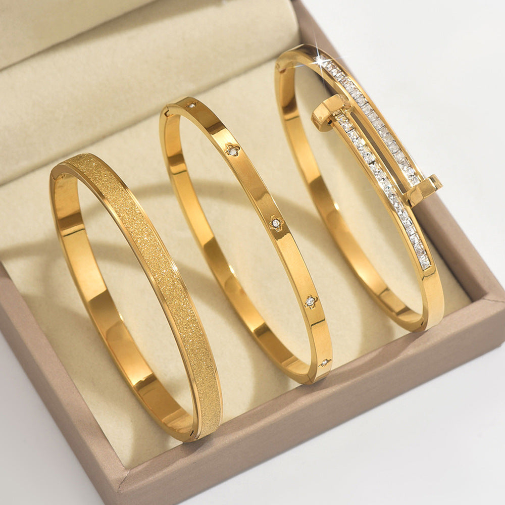 Fashion Stainless Steel Gold and Silver Bangles