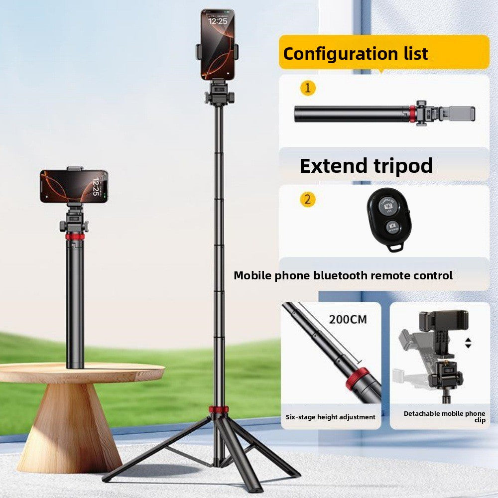 Bluetooth retractable tripod