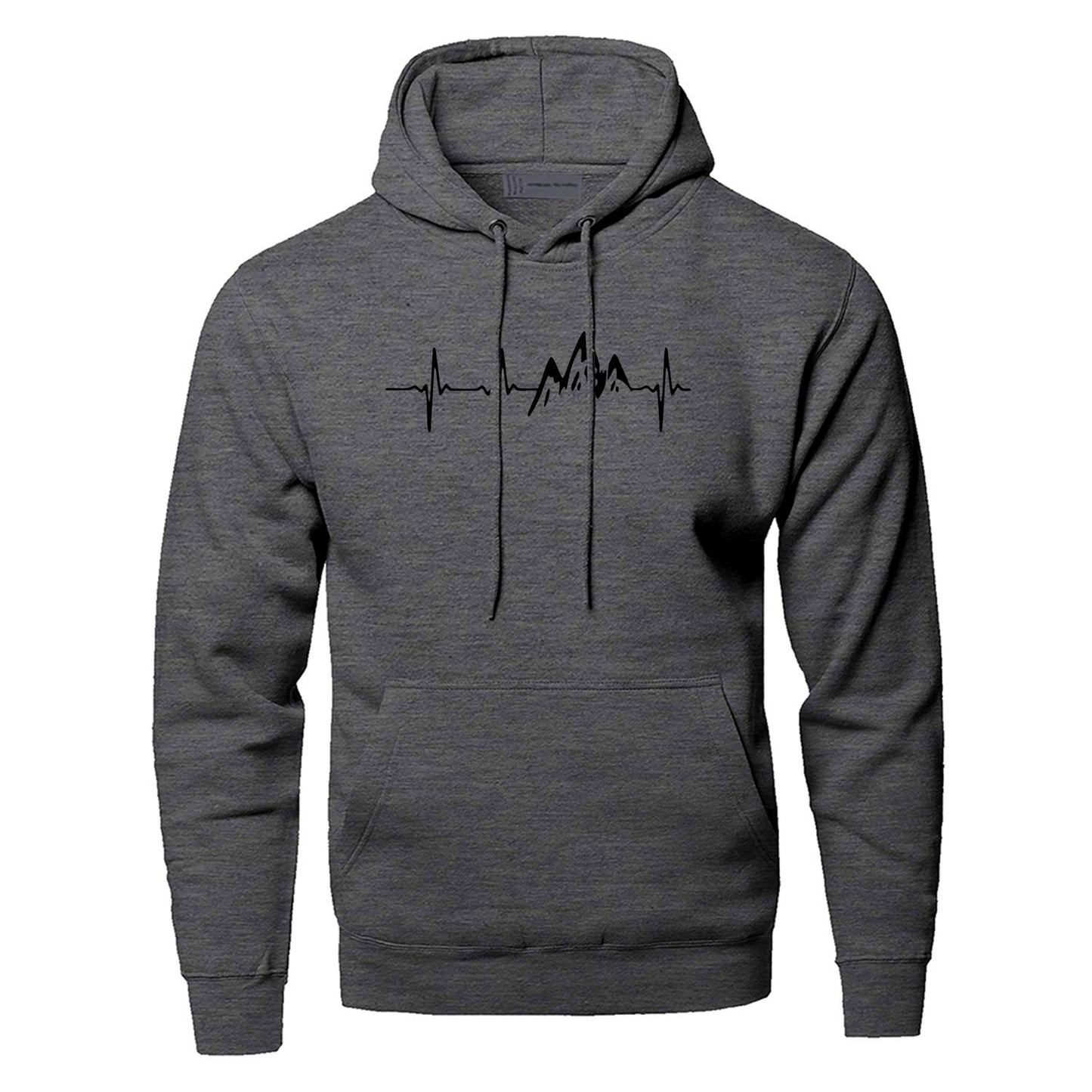 Mountain Heartbeat Sweatshir Men Sound Ray Diagram