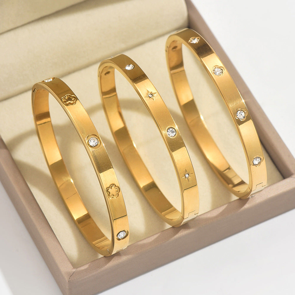 Fashion Stainless Steel Gold and Silver Bangles
